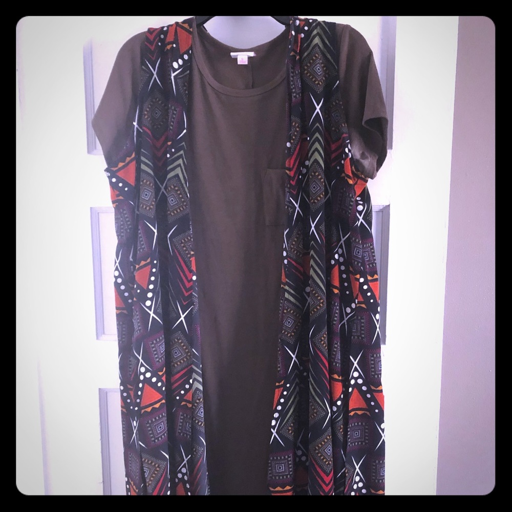 Lularoe shortsleeve dress and cover